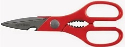 Ножницы кухонные из нерж стали (HL-105) красный Либра Пласт
