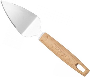 Лопатка кулинарная нерж.  (AST-002-TF6) (23 см,  с зубчиками, пластик.ручка "под дерево")  KITCHENTOOL