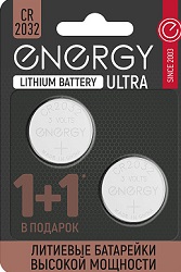 Батарейка литиевая  ENERGY ULTRA  (104409) CR2032/2B,  (40!!!)
