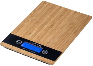Весы кухонные GALAXY GL-2811 (5 кг, ЖКД, бамбуковая платформа)