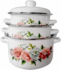 Набор посуды г.Магнитогорск  (2-3192/4) (2.0/3.0/4.0)  Розы и пионы