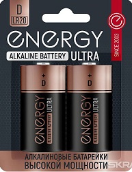 Батарейка алкалиновая ENERGY ULTRA  D  (104983) LR20/2B