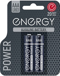 Батарейка алкалиновая ENERGY  Power LR03/2B (ААА) (107041)