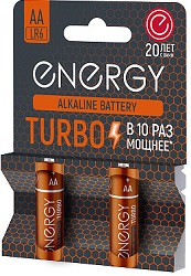 Батарейка алкалиновая ENERGY  Turbo LR6/2B (AА) (107050)