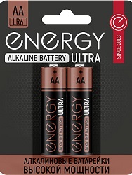 Батарейка алкалиновая ENERGY ULTRA  АА  (104403) LR6/2B,  (20!!!)