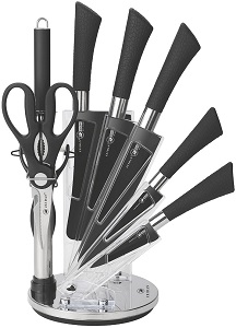 Набор ножей ZEIDAN  Z-3126  9 пр (5 ножей, пластик.ручки)